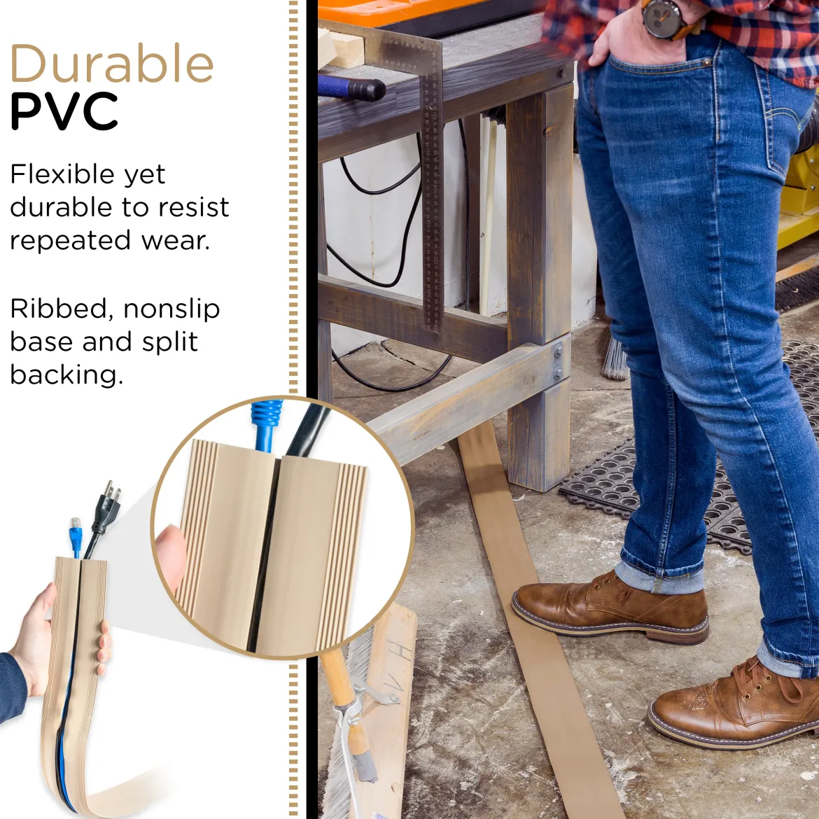 Cordinate Cable Management Floor Cover, 6ft.