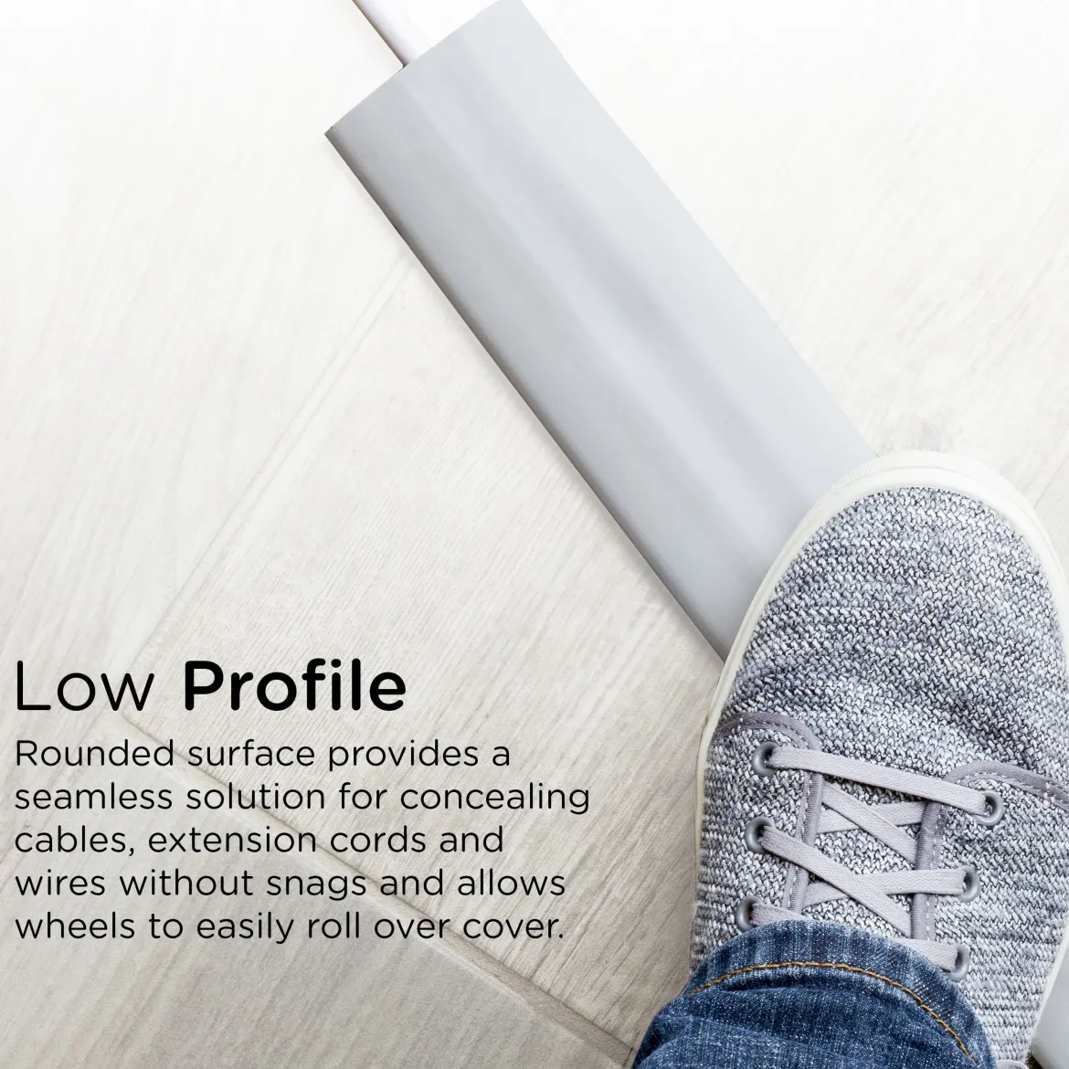 Cordinate Cable Management Floor Cover, 6ft., Gray