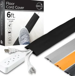 Cordinate Cable Management Floor Cover, 6ft., Black