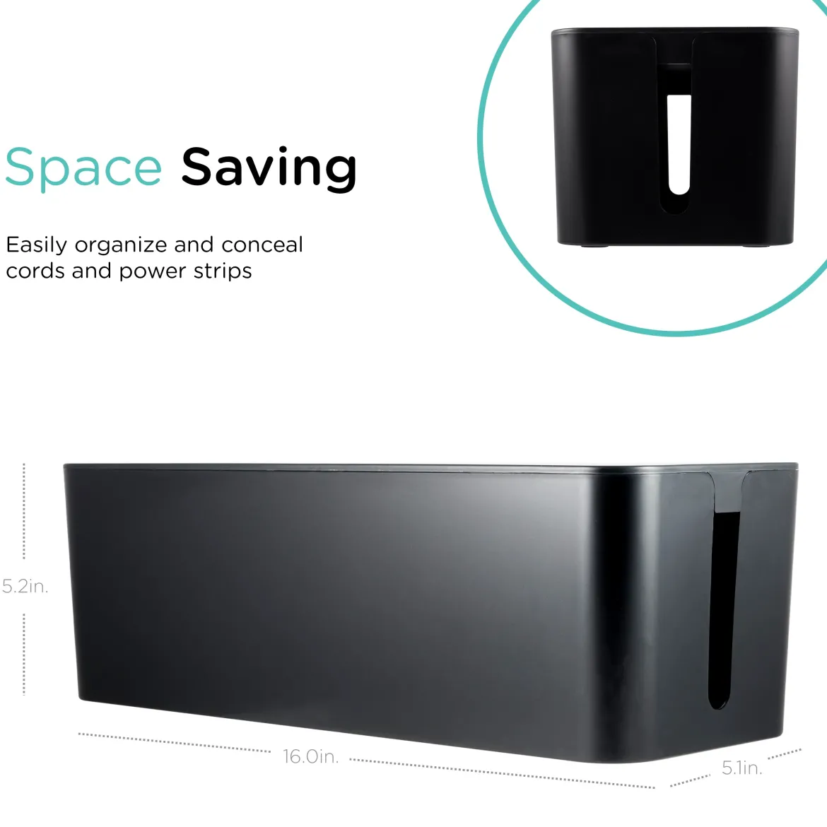 Cordinate Cord Management Box, Black