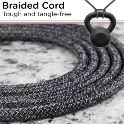 Cordinate 15ft. 3-Outlet Extension Cord, Black Heather