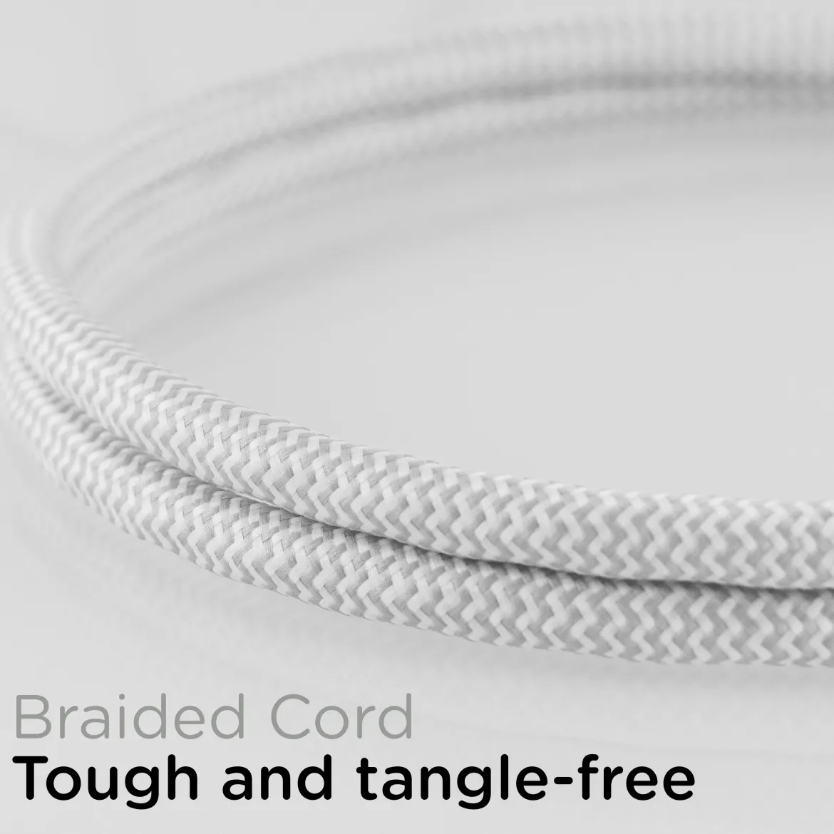 Cordinate 10ft. 3-Outlet Extension Cord, Gray/White