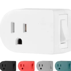 Cordinate Grounded 1-Outlet Power Switch, White