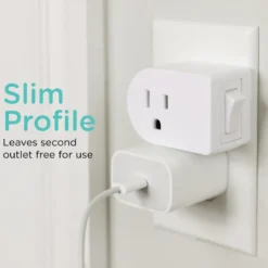 Cordinate Grounded 1-Outlet Power Switch, White