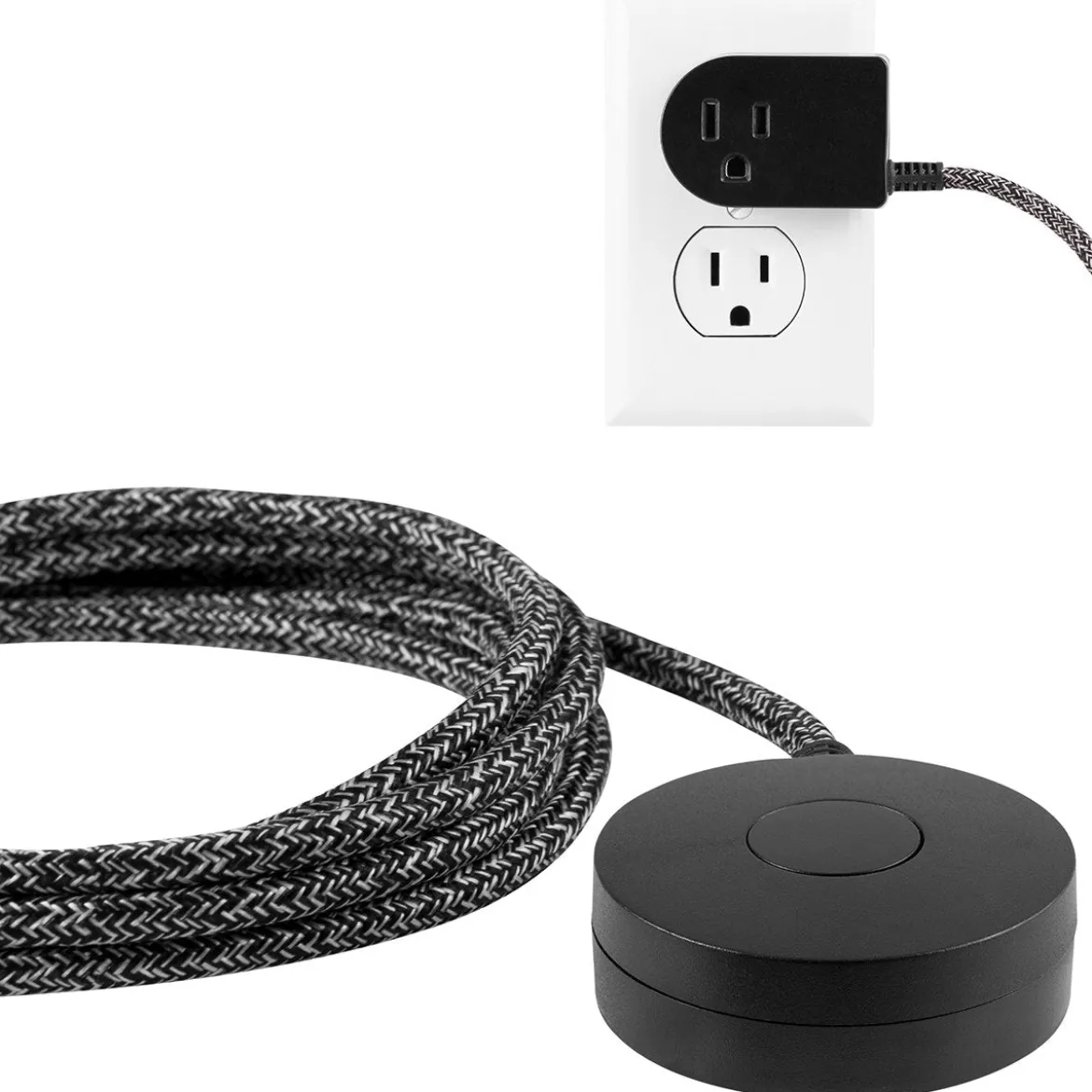 Cordinate Tabletop Switch with 6ft. Braided Cord, Black