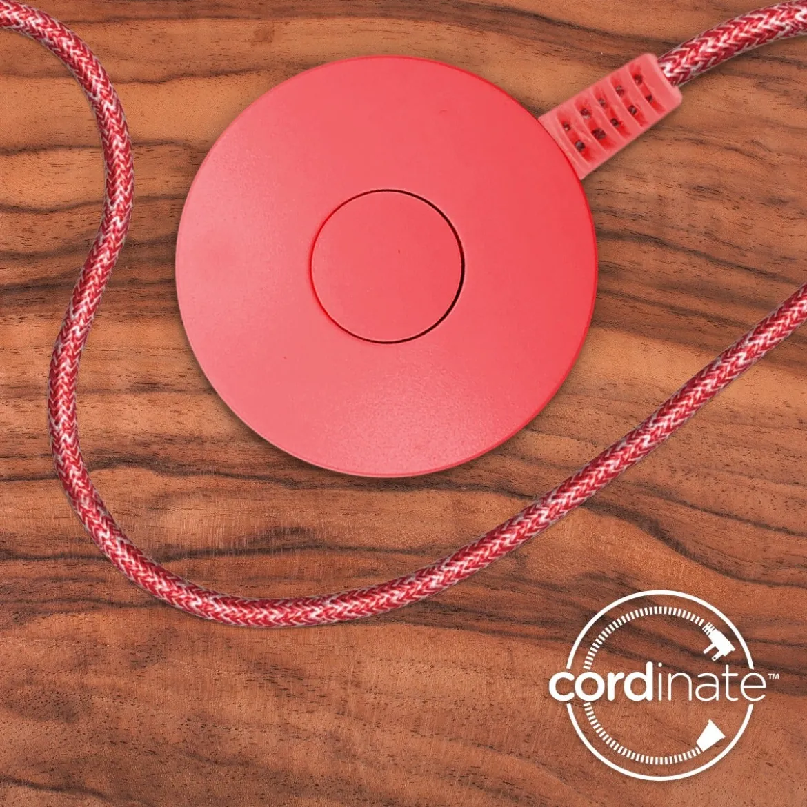 Cordinate Tabletop Switch with 6ft. Braided Cord, Coral