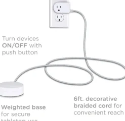 Cordinate Tabletop Switch with Braided Cord 2 pack