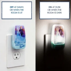 Disney Frozen II Light Sensing LED Night Light, Blue