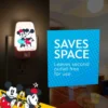 Disney Mickey & Minnie Light Sensing LED Night Light, Red