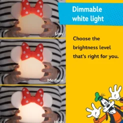 Disney Minnie Mouse Color-Changing Tabletop LED Night Light, White