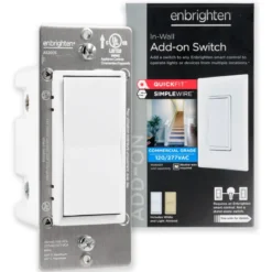 Enbrighten Add-On Switch with QuickFit™ and SimpleWire™, White