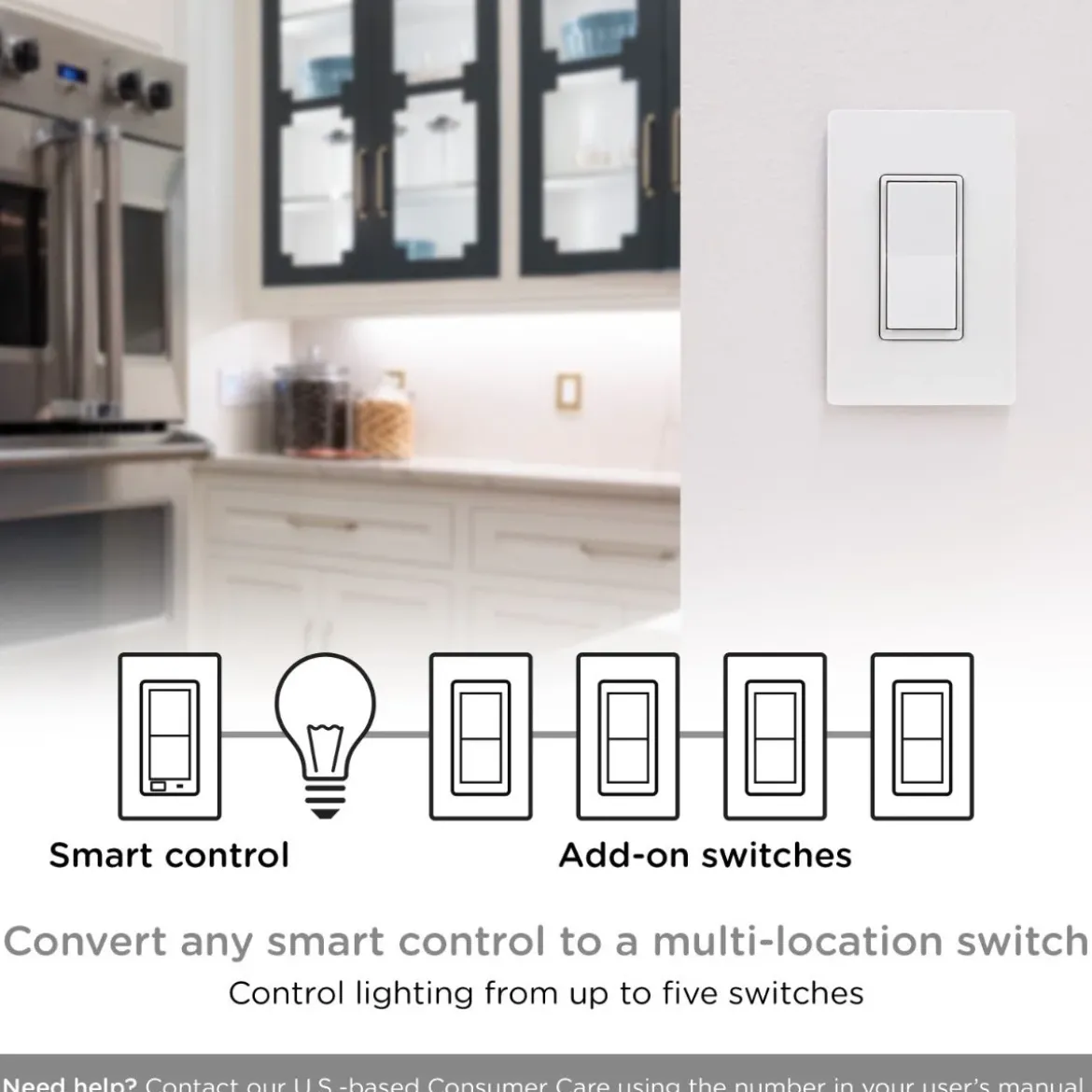 Enbrighten Add-On Switch with QuickFit™ and SimpleWire™, White