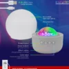 Enbrighten Aurora Wave Galaxy Projector LED Tabletop Night Light with On/Off Globe Cover, White