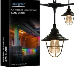 Enbrighten Cafe Lights Cage Shade Add-On, Oil-Rubbed Bronze, 6 Pack