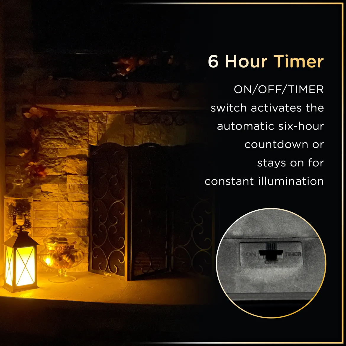 Enbrighten Candle Flicker LED Lantern. Black