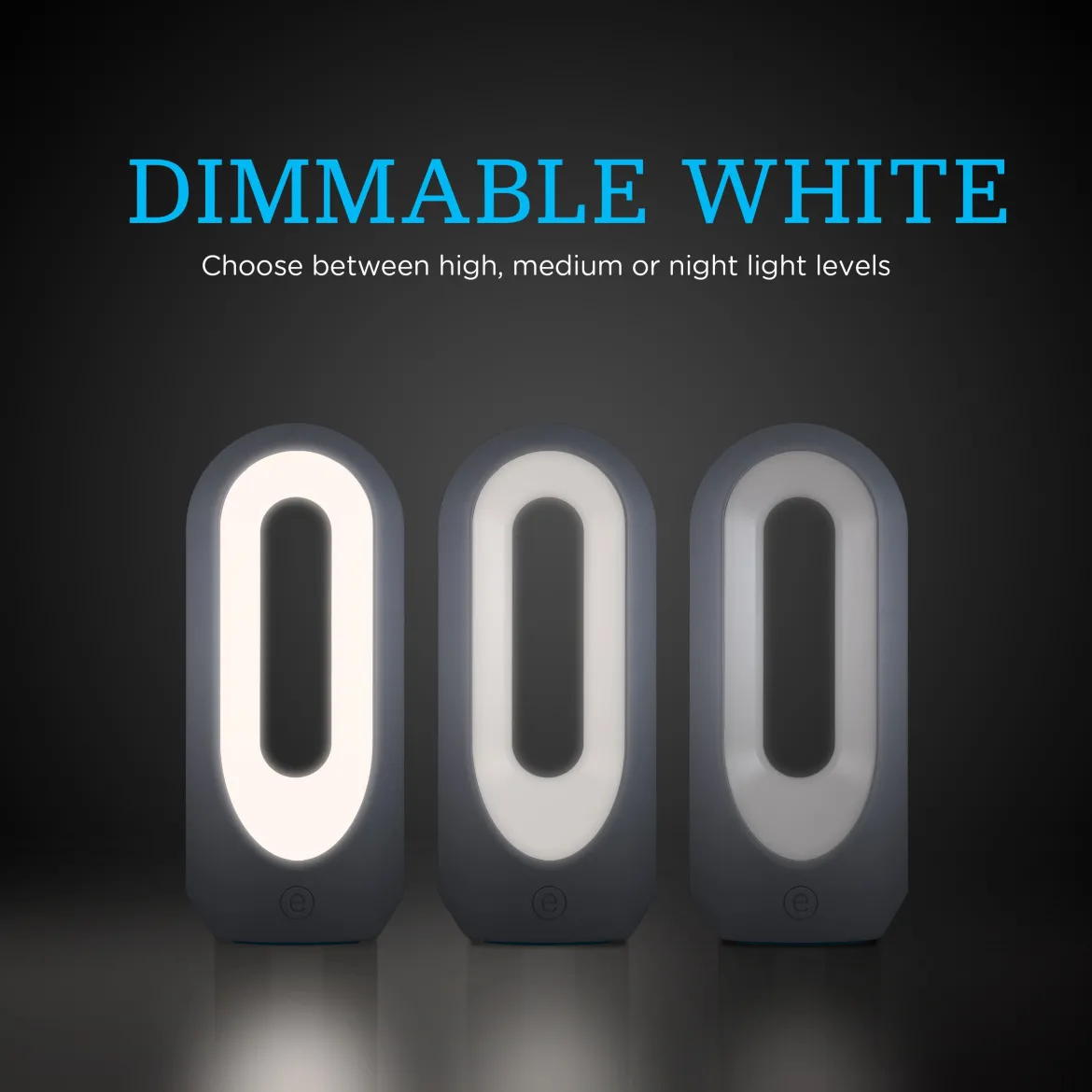 Enbrighten Dimmable Color Changing LED Tabletop Lamp, White