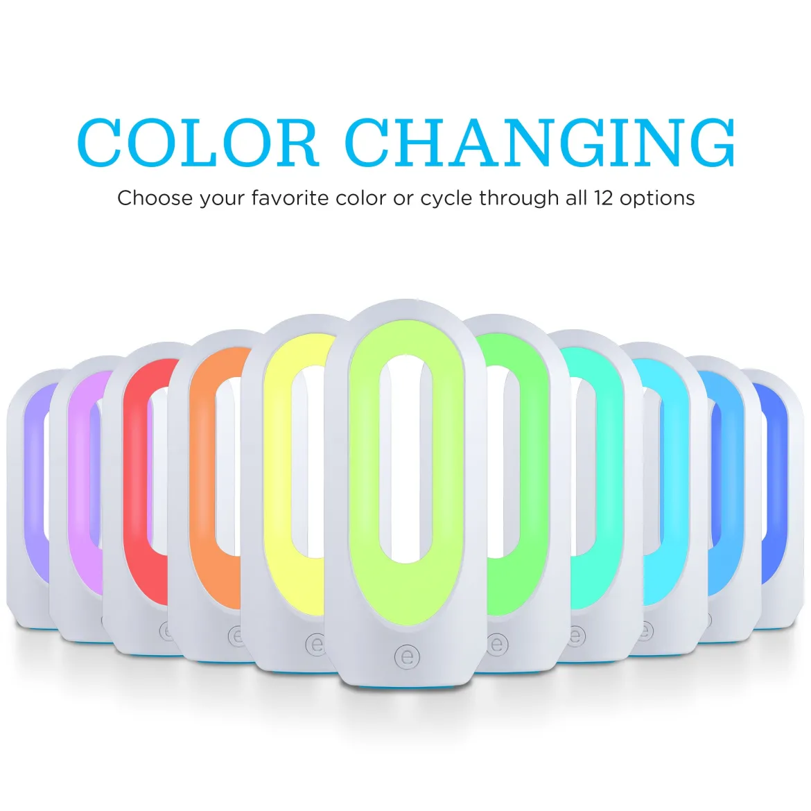 Enbrighten Dimmable Color Changing LED Tabletop Lamp, White