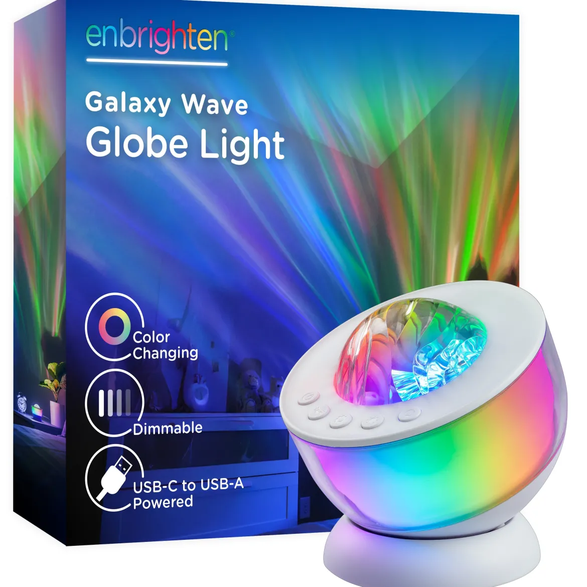 Enbrighten Galaxy Wave Projector Globe Light