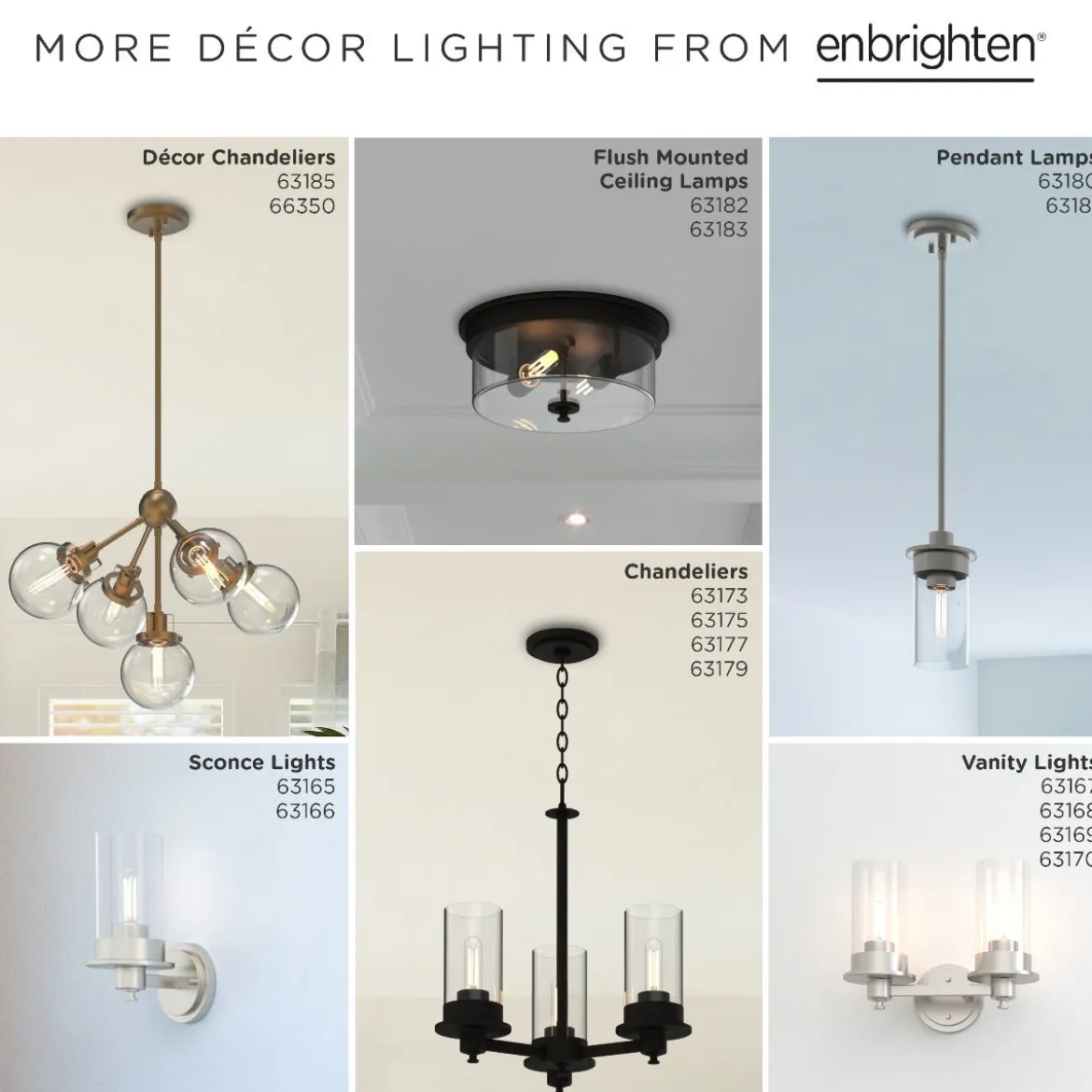 Enbrighten 5-Head Chandelier with LED Vintage Bulbs, Matte Black