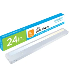 Enbrighten 24in. Direct Wire LED Under Cabinet Light Fixture, White
