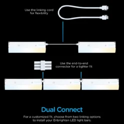 Enbrighten 24in. Direct Wire LED Light Bar, White