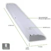 Enbrighten 12 in. Direct Wire LED Under Cabinet Light Fixture, White
