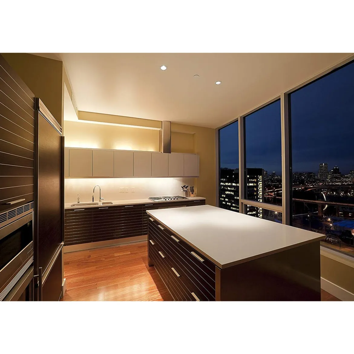 Enbrighten 12 in. Direct Wire LED Under Cabinet Light Fixture, White