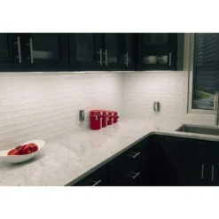 Enbrighten 12 in. Direct Wire LED Under Cabinet Light Fixture, White