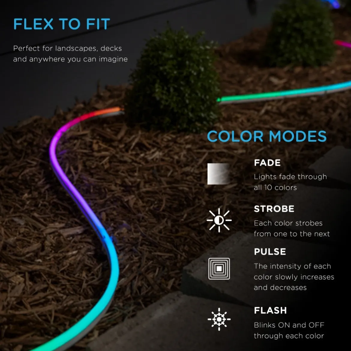 Enbrighten Indoor/Outdoor LED Flex Light, 16.5ft., Color Changing