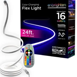 Enbrighten Indoor/Outdoor LED Flex Light, 24ft., Color Changing
