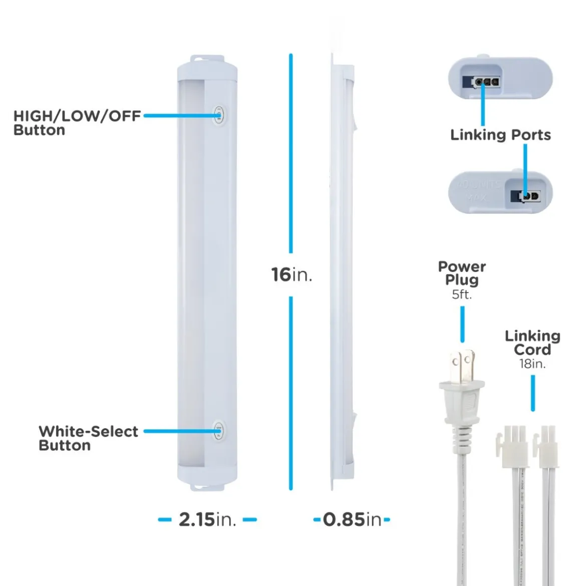 Enbrighten 16in. LED Light Fixture with White Select