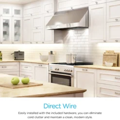 Enbrighten 16in. On/Off Direct Wire LED Under Cabinet Light Fixture, White