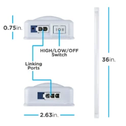 Enbrighten 36in. Plug-In LED Under Cabinet Light Fixture, White