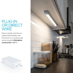 Enbrighten 36in. Plug-In LED Under Cabinet Light Fixture, White