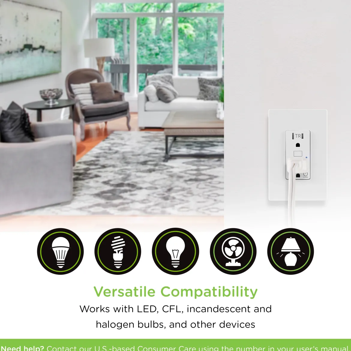 Enbrighten In-Wall Z-Wave Tamper-Resistant Smart Outlet