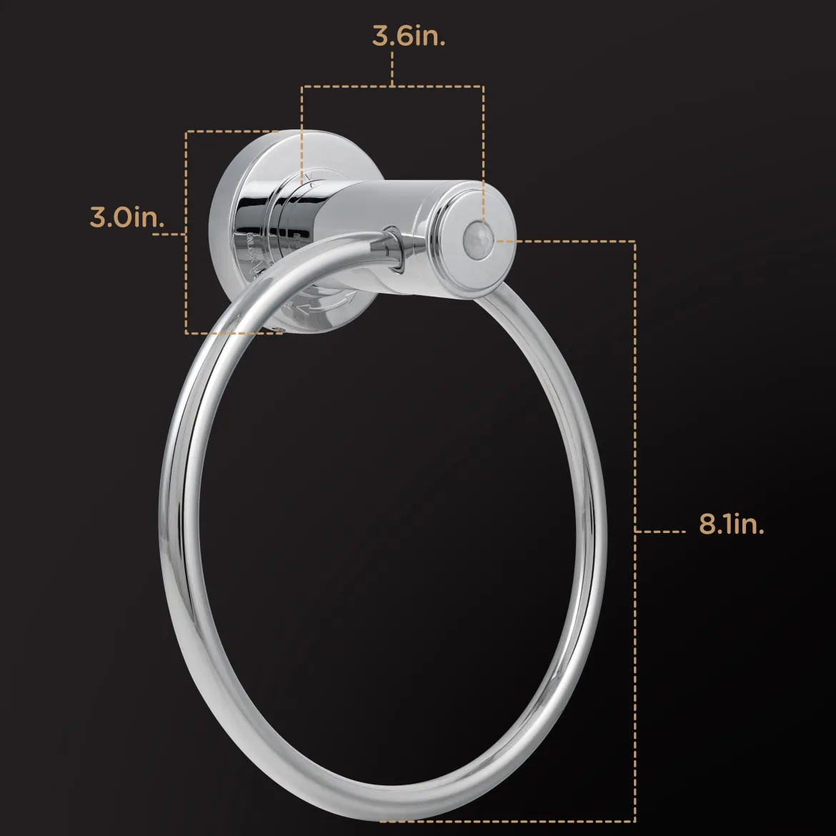 Enbrighten LED Motion Sensing Towel Ring Light, Chrome