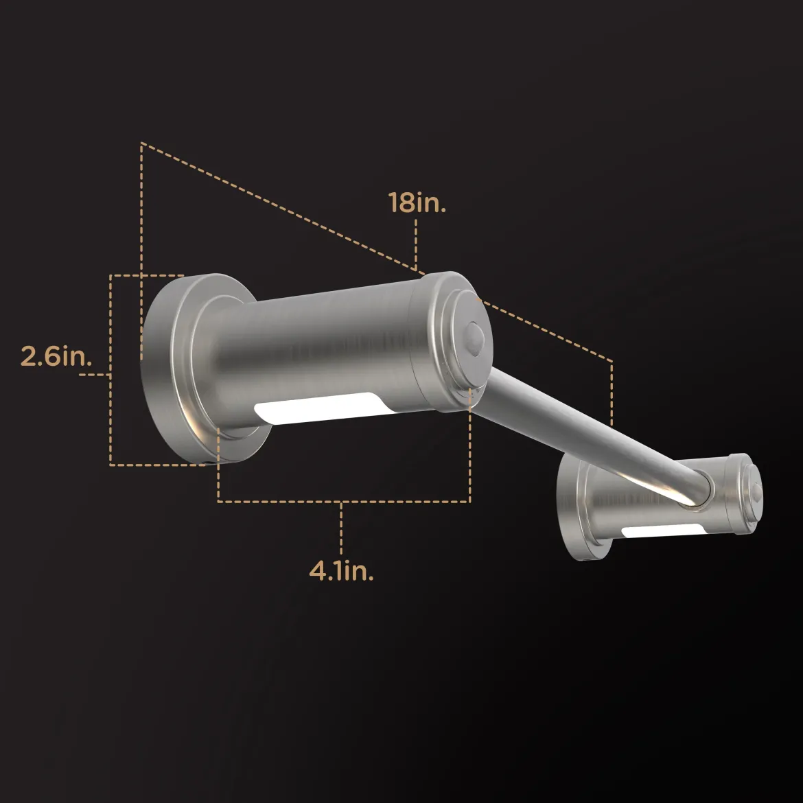 Enbrighten LED Motion Sensing Towel Bar Light, Brushed Nickel