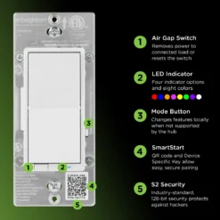 Enbrighten 800 Series In-Wall Smart Switch Paddle