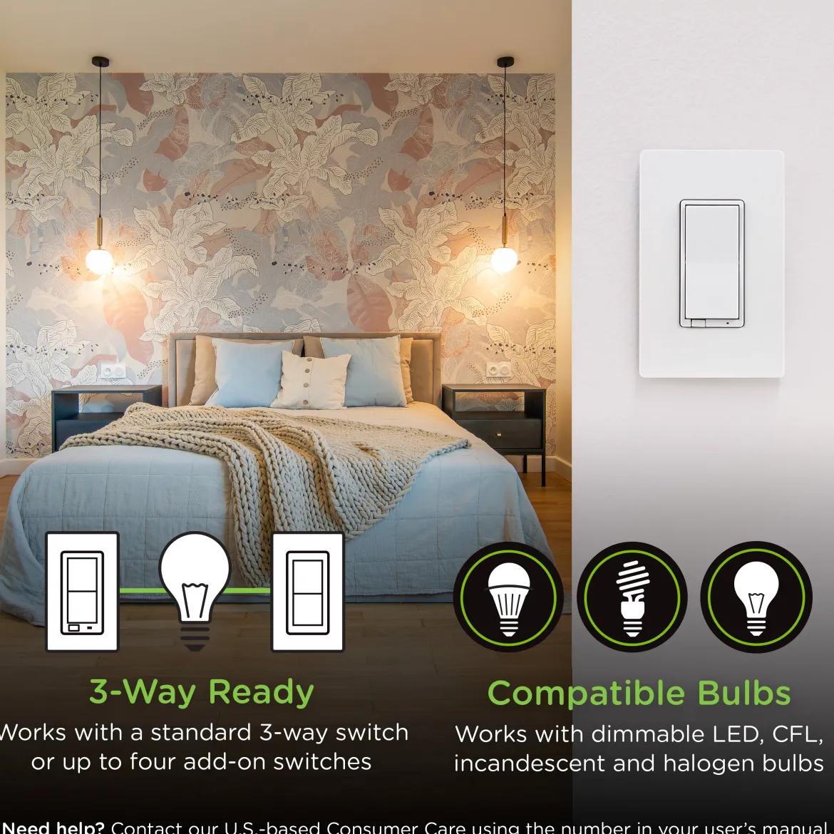 Enbrighten 800 Series Z-Wave Paddle Dimmer