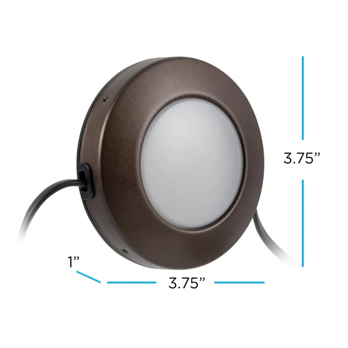 Enbrighten Spectrum Indoor Color-Changing LED Puck Lights, 3 Lights, Up to 18in. Black Cord