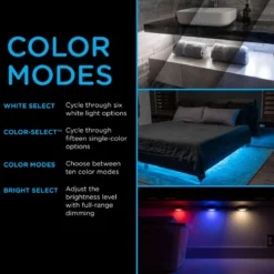 Enbrighten Spectrum Indoor Color-Changing LED Puck Lights, 9 Lights, Up to 18in. Black Cord