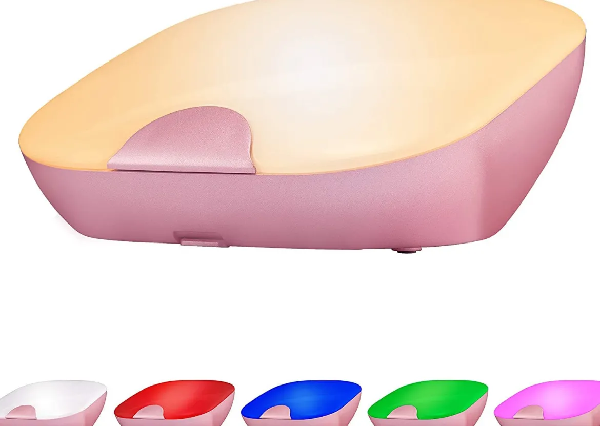 Enbrighten Tabletop Dimmable Color Changing LED SleepLite, Rose Gold