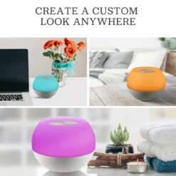 Enbrighten USB-Powered Color-Changing Tabletop LED Mini Bowl Night Light, Gray