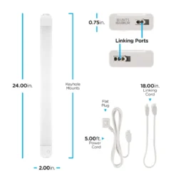 Enbrighten VIBE 24in. LED WiFi Light Fixture, White