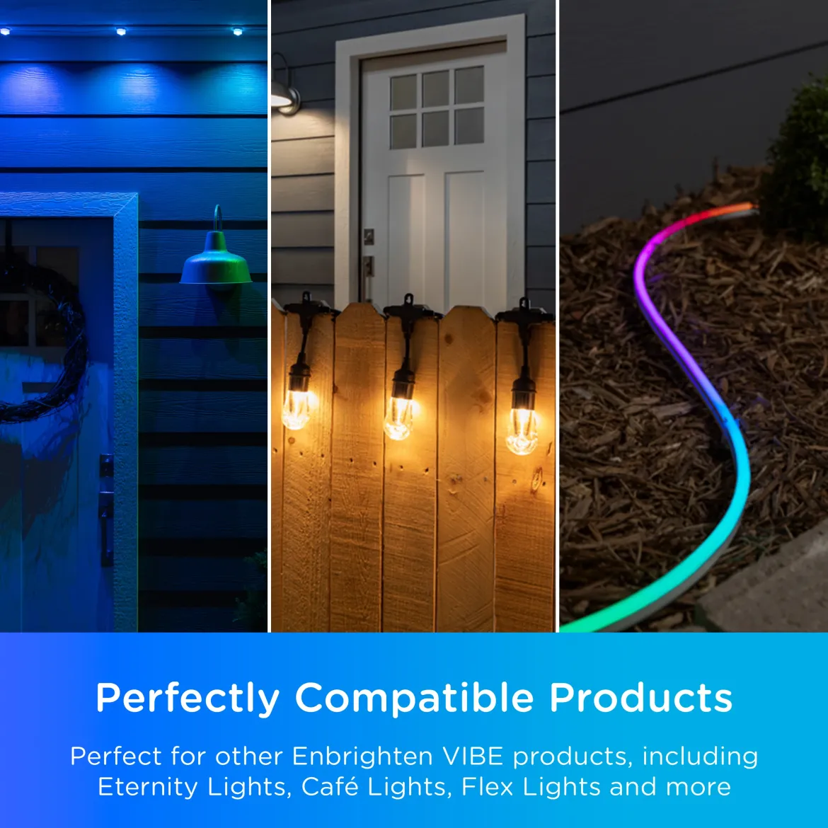 Enbrighten VIBE WiFi Add-An-Outlet Smart Adapter, Black