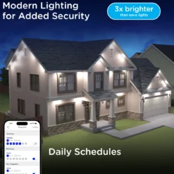 Enbrighten VIBE WiFi Color-Changing Permanent Outdoor Eternity Accent Lights, 24 Lights, 100ft. White Cord
