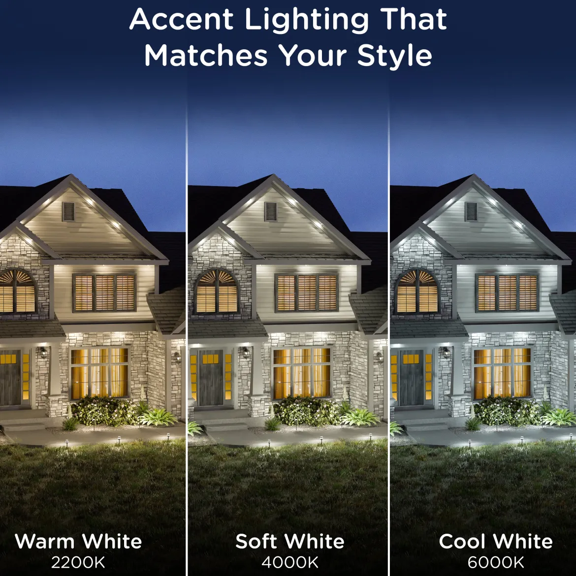Enbrighten VIBE WiFi Color-Changing Permanent Outdoor Eternity Accent Lights, 36 Lights, 150ft. Black Cord