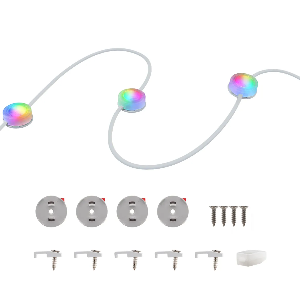 Enbrighten VIBE WiFi Eternity Accent Light Extension Light Strand, 16.5ft. White