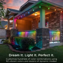 Enbrighten WiFi VIBE Color-Changing LED Landscape Lights, 6 Lights, 50ft. Black Cord