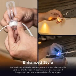 Enbrighten WiFi VIBE Eternity Eave Lights Shingle Clips, 12 Pack